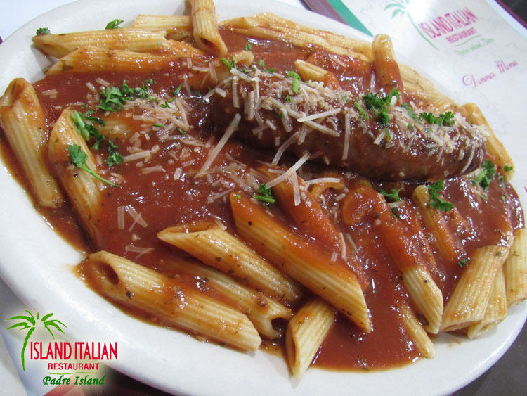 Island Italian Restaurant on Padre Island in Corpus Chrsiti, Texas.