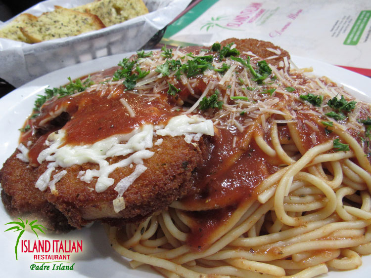 Island Italian Restaurant on North Padre Island in Corpus Christi, Texas.