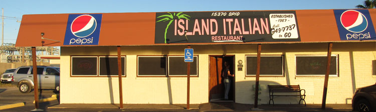Island Italian Restaurant on Padre Island in Corpus Christi, TX.