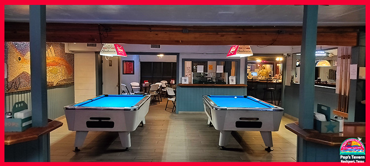 Pop's Tavern & Cafe in Rokport, TX.
