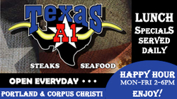 Texas A1 Steaks & Seafood Restaurants in Corpus Christi & Portland Texas.