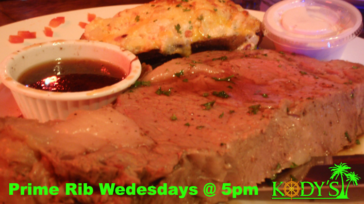 Kody's Restaurant Prime Rib in Port Aransas, TX.